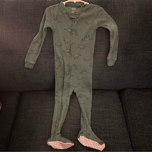 Green Dinosaur Print Kids One Piece